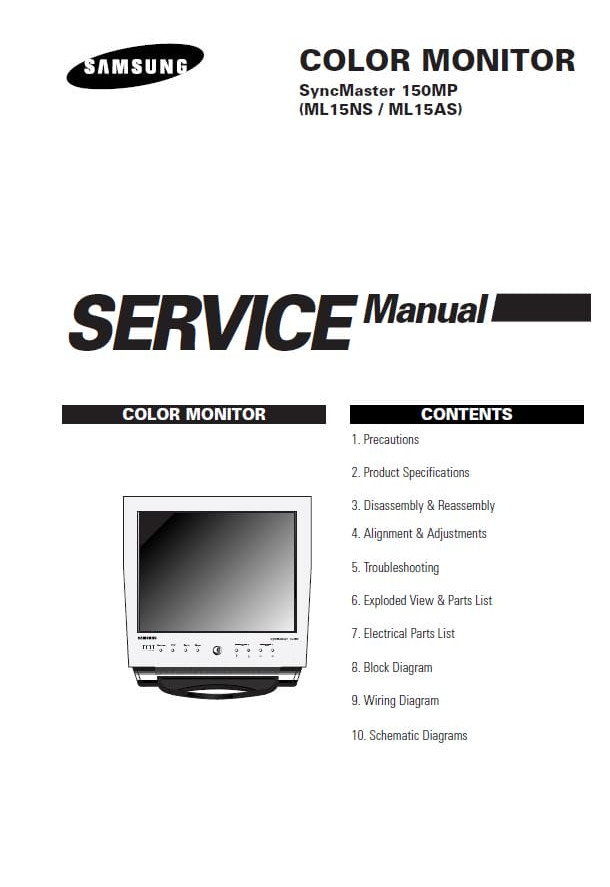 SyncMaster 150MP, ML15NS, ML15AS